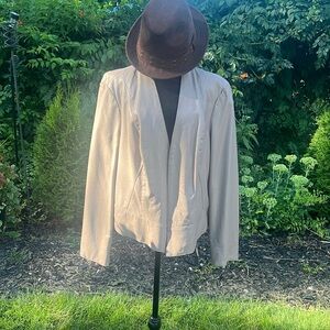 Ladies tan leather jacket,